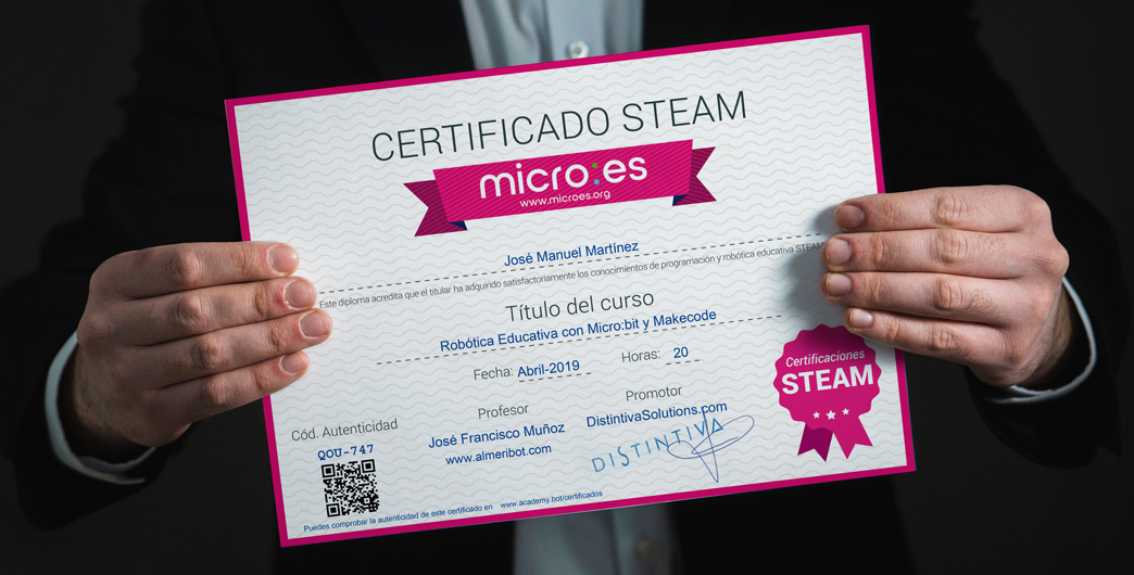 Certificado STEAM de Robótica Educativa con micro:bit para profesores